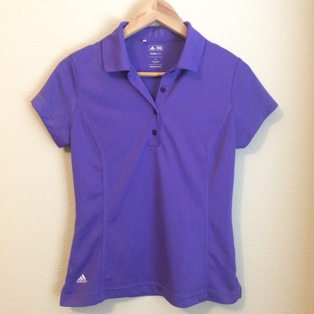 Adidas | vibrant purple climalite polo